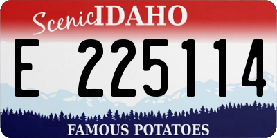 ID license plate E225114
