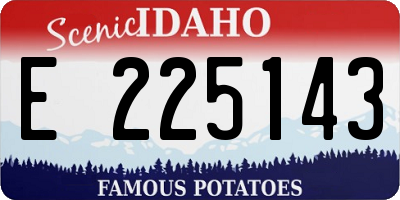 ID license plate E225143