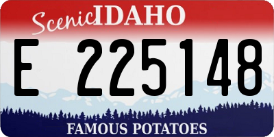 ID license plate E225148