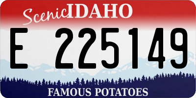 ID license plate E225149