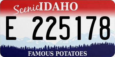 ID license plate E225178