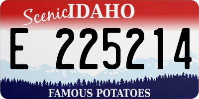 ID license plate E225214