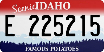 ID license plate E225215
