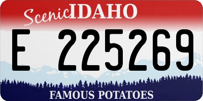 ID license plate E225269