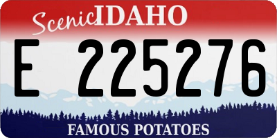 ID license plate E225276