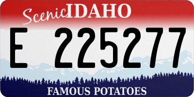 ID license plate E225277