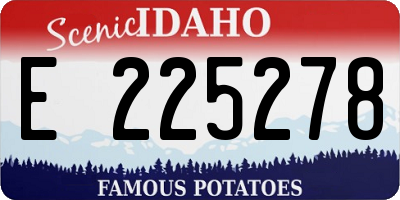 ID license plate E225278