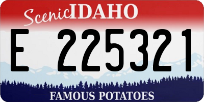 ID license plate E225321