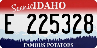 ID license plate E225328