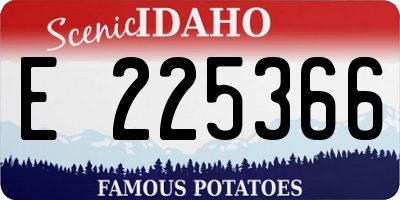 ID license plate E225366