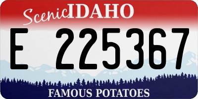 ID license plate E225367