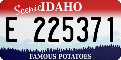 ID license plate E225371
