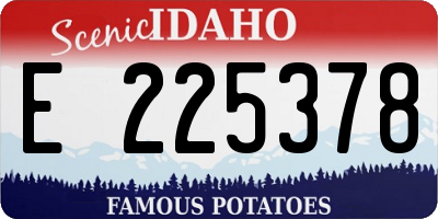 ID license plate E225378