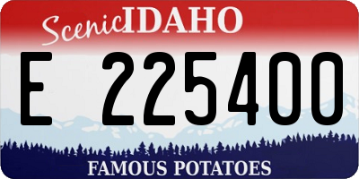 ID license plate E225400