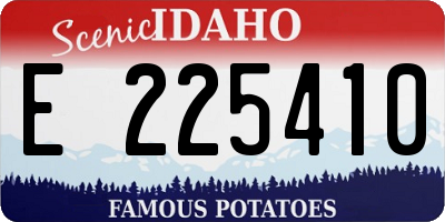 ID license plate E225410