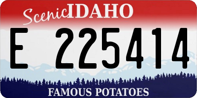 ID license plate E225414