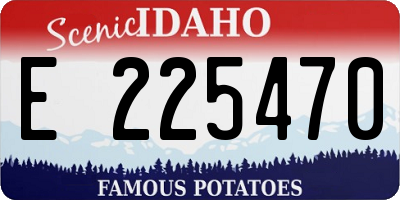 ID license plate E225470