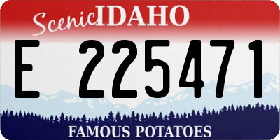 ID license plate E225471