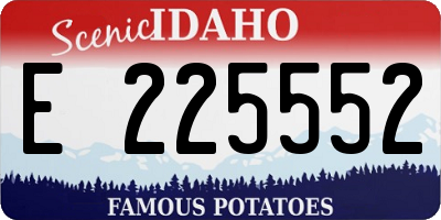 ID license plate E225552