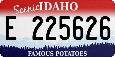 ID license plate E225626
