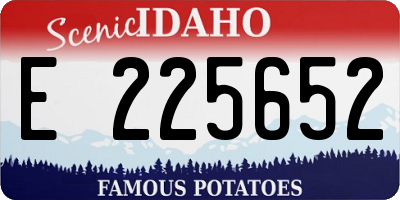 ID license plate E225652
