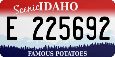 ID license plate E225692
