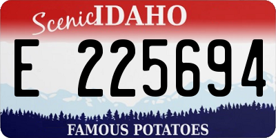 ID license plate E225694