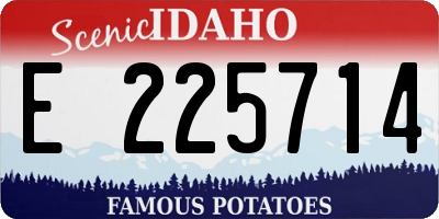 ID license plate E225714