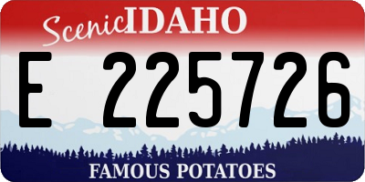 ID license plate E225726