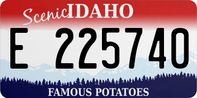ID license plate E225740