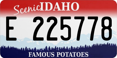 ID license plate E225778