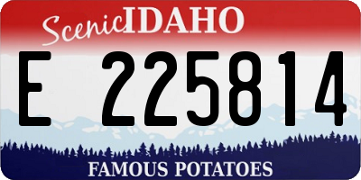 ID license plate E225814