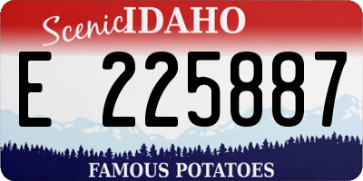 ID license plate E225887