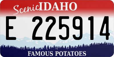 ID license plate E225914