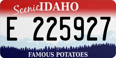 ID license plate E225927