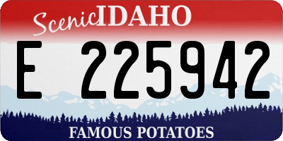 ID license plate E225942