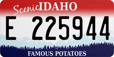 ID license plate E225944
