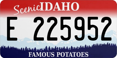ID license plate E225952