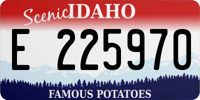 ID license plate E225970