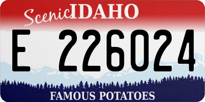ID license plate E226024