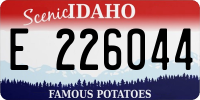 ID license plate E226044