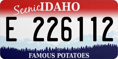 ID license plate E226112