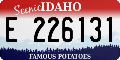 ID license plate E226131