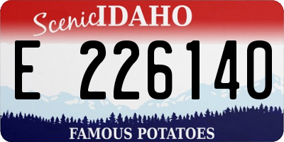 ID license plate E226140