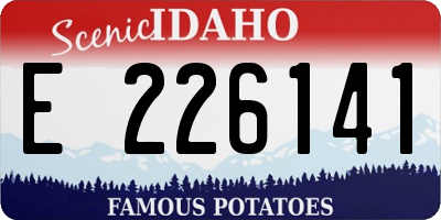 ID license plate E226141