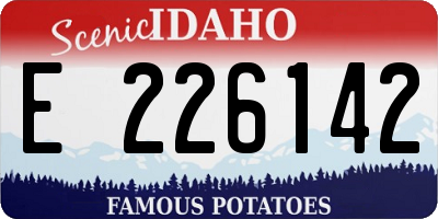 ID license plate E226142