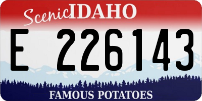 ID license plate E226143