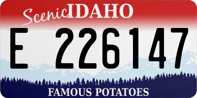 ID license plate E226147