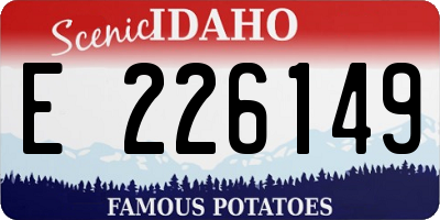 ID license plate E226149
