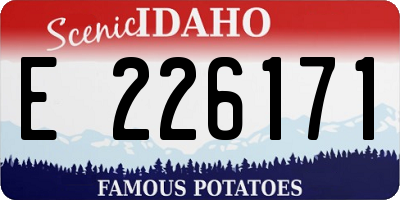 ID license plate E226171